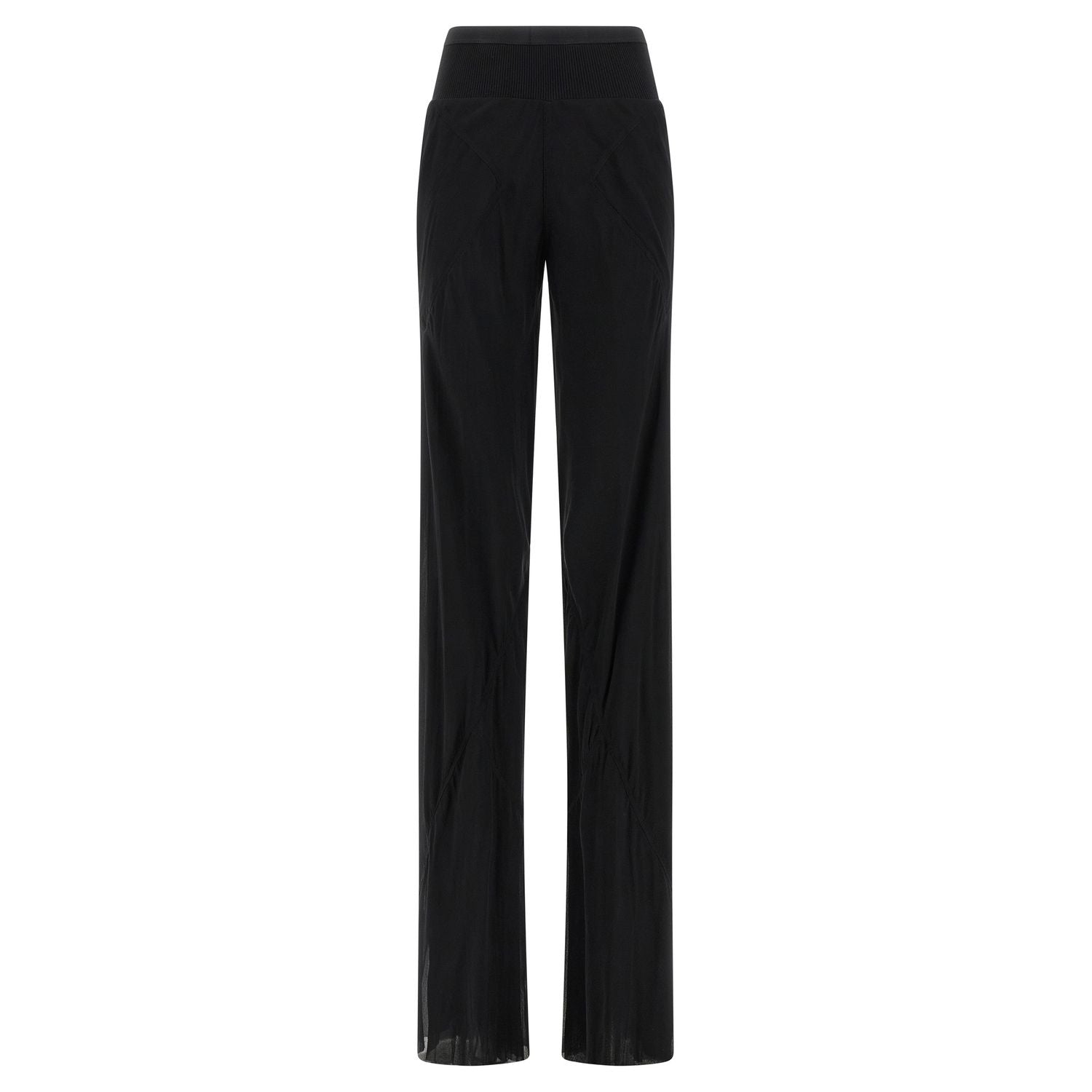 Rick Owens Black Silk Flared Pants