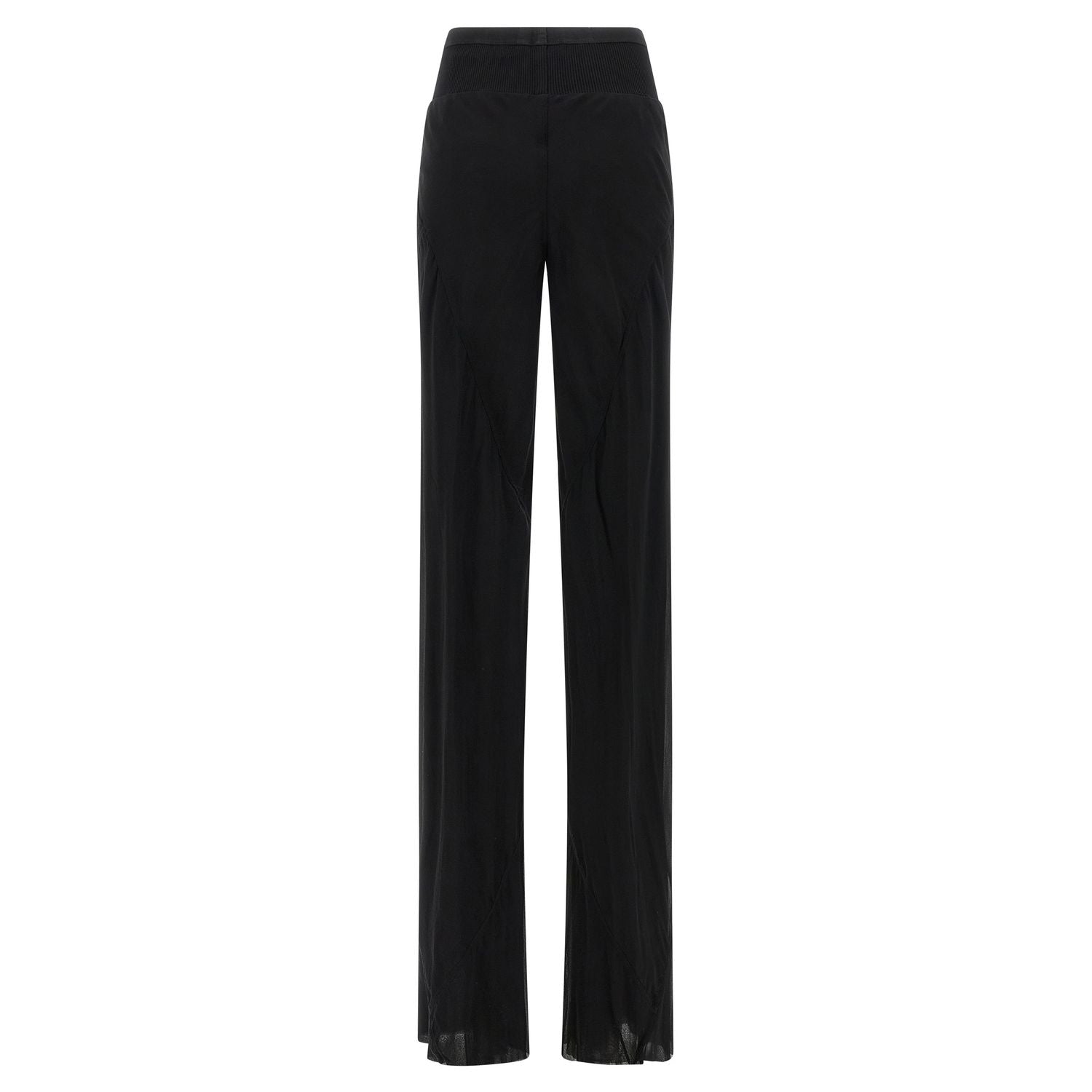 Rick Owens Black Silk Flared Pants