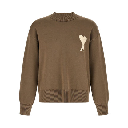 Ami Paris Beige Wool Cardigan