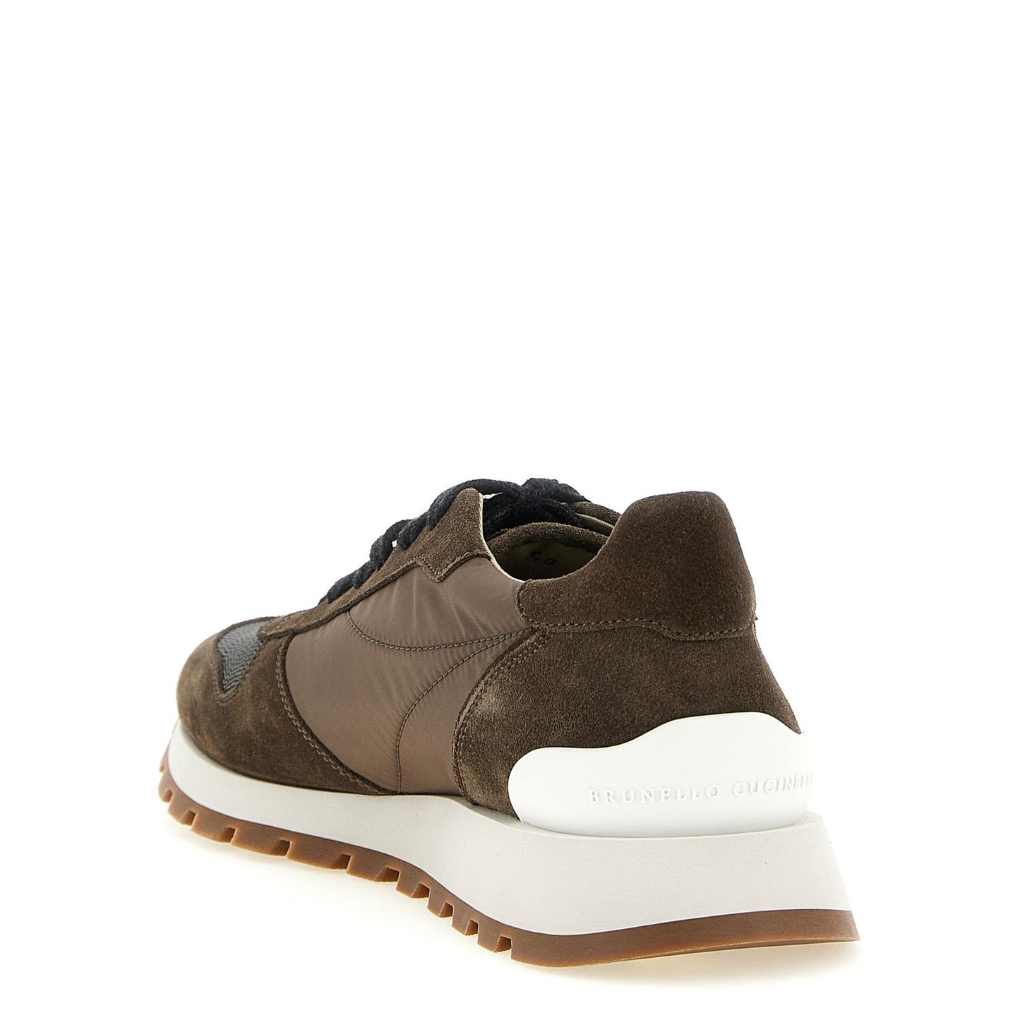 Brunello Cucinelli Bicolor Calfskin Athletic Sneakers
