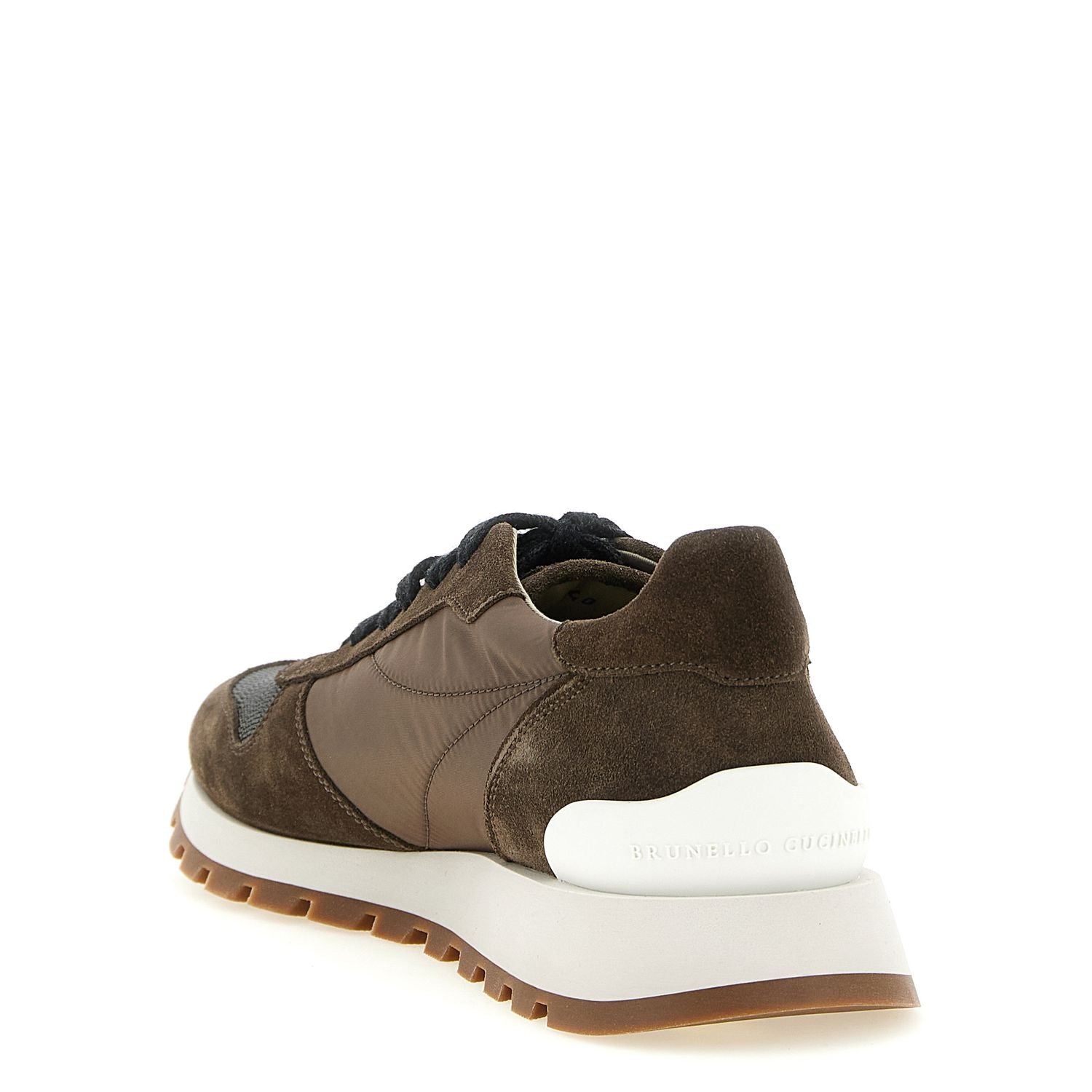 Brunello Cucinelli Bicolor Calfskin Athletic Sneakers