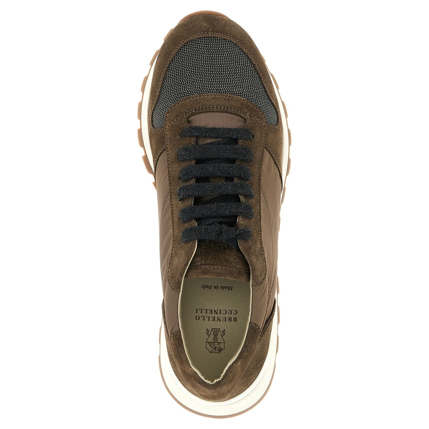 Brunello Cucinelli Bicolor Calfskin Athletic Sneakers