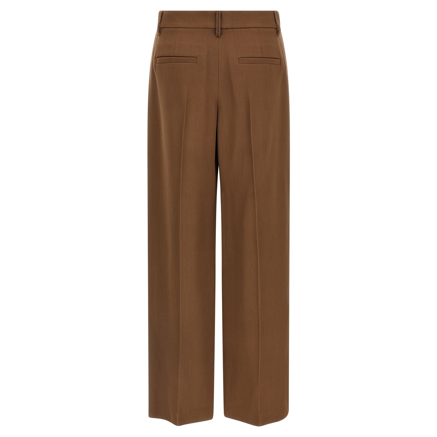 Brunello Cucinelli Brown Virgin Wool Casual Pants