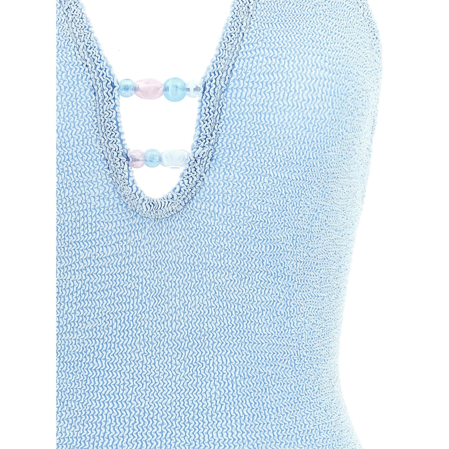 Hunza G Blue Polyamide One-Piece Swimsuit