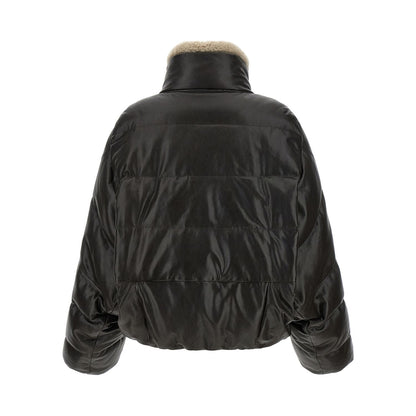 Brunello Cucinelli Brown Lamb Leather Leather Jacket