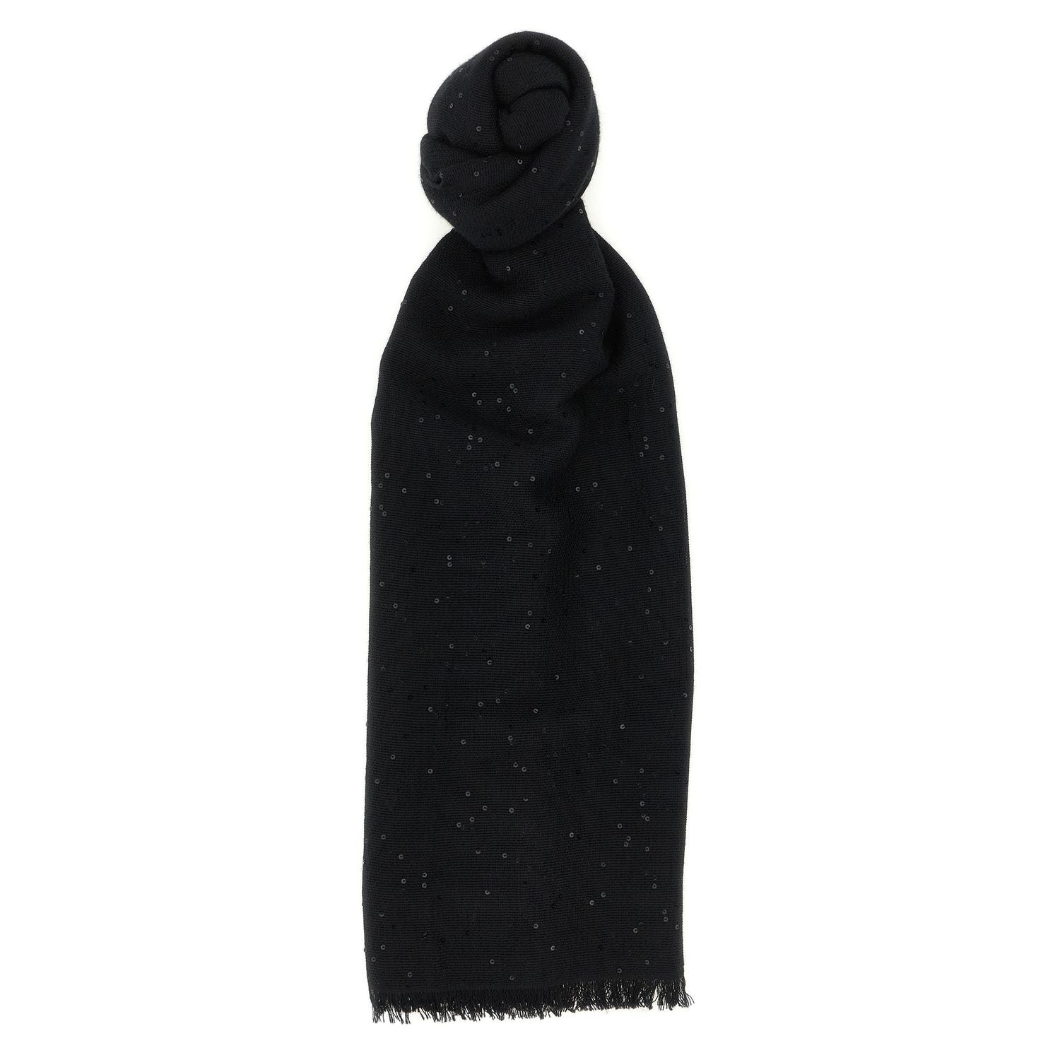 Brunello Cucinelli Black Cashmere Scarf
