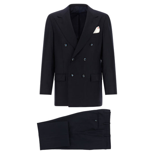 Kiton Blue Virgin Wool Two-Piece Suit