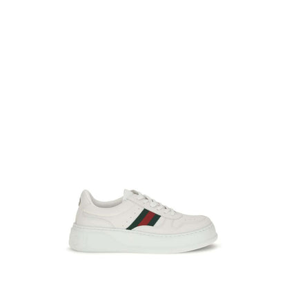 Gucci White Calf Leather Bos Taurus Chunky Sneakers