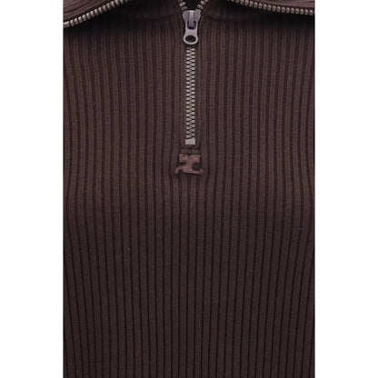 Courrèges Brown Wool Oves Aries Sweatshirt