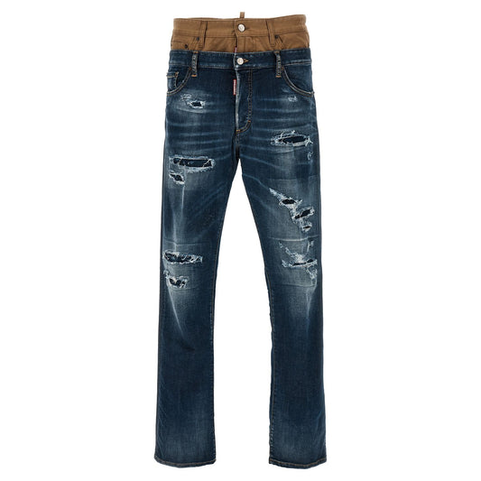Dsquared² Blue Cotton Skinny Jeans