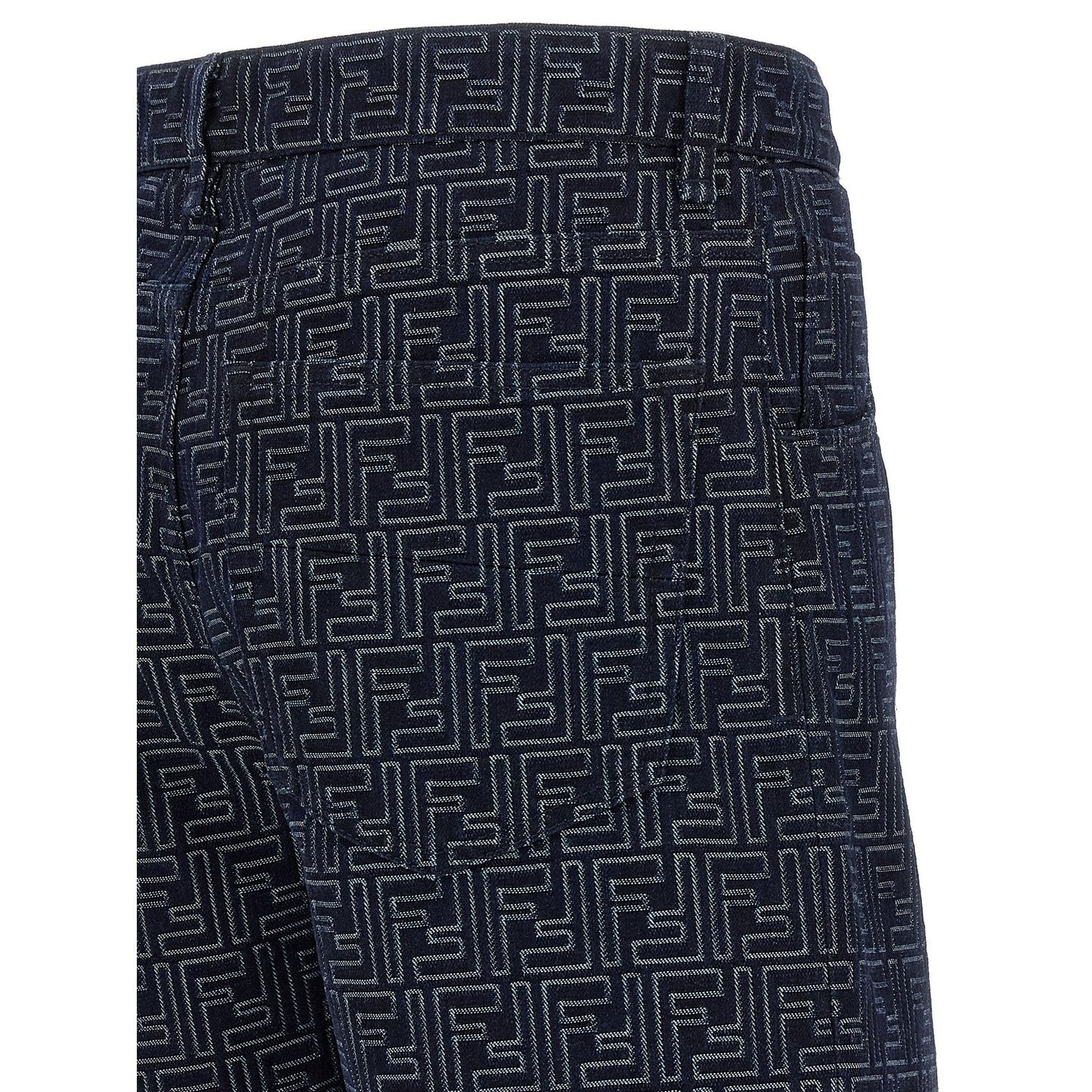 Fendi Blue Cotton Bermuda Shorts