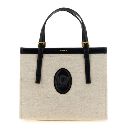 Versace Beige Leather Tote Bag