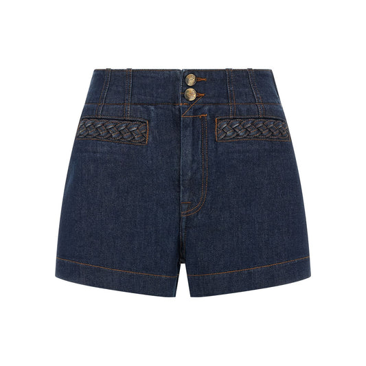 Zimmermann Blue Cotton Bermuda Shorts