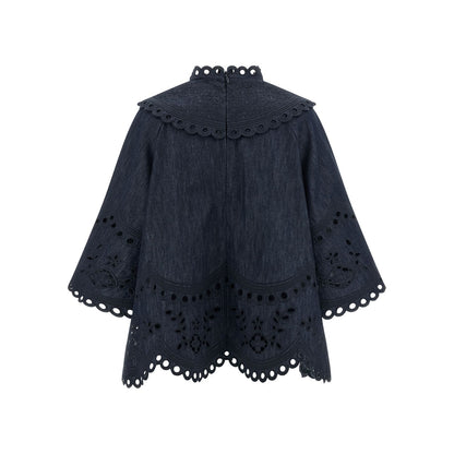 Zimmermann Blue Cotton Blouse