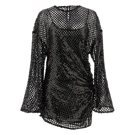 The Attico Black Polyester Short Dress