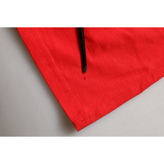 Dolce & Gabbana Red Graphic Cotton Jersey Crew Neck T-shirt