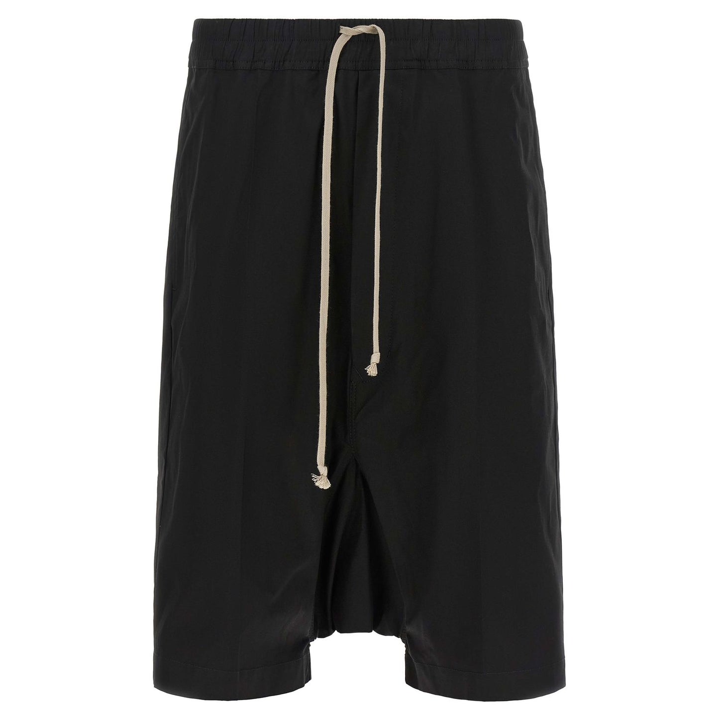 Rick Owens Black Cotton Bermuda Shorts