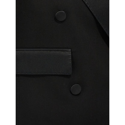Dolce & Gabbana Black Silk Sleeveless Jacket