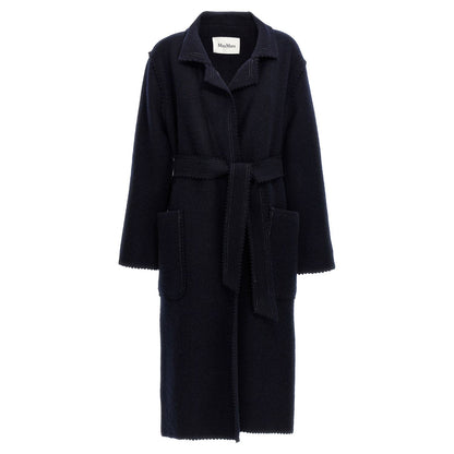 Max Mara Blue Wool Coat