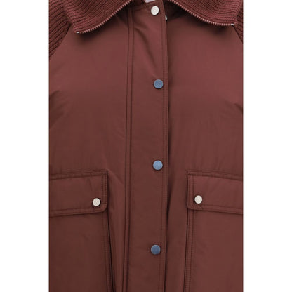 Brunello Cucinelli Bordeaux Polyester Full-Length Jacket