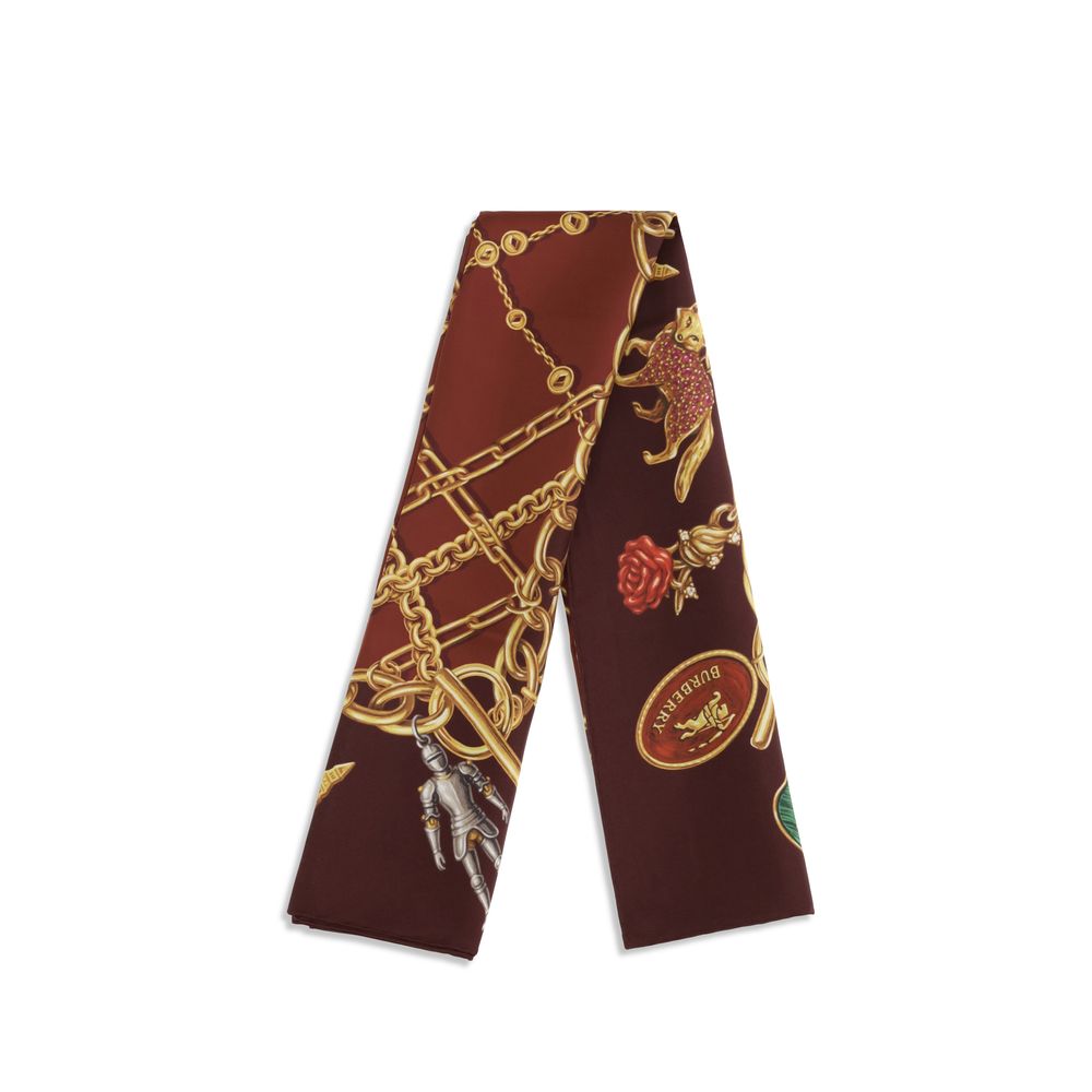 Burberry Bordeaux Silk Scarf