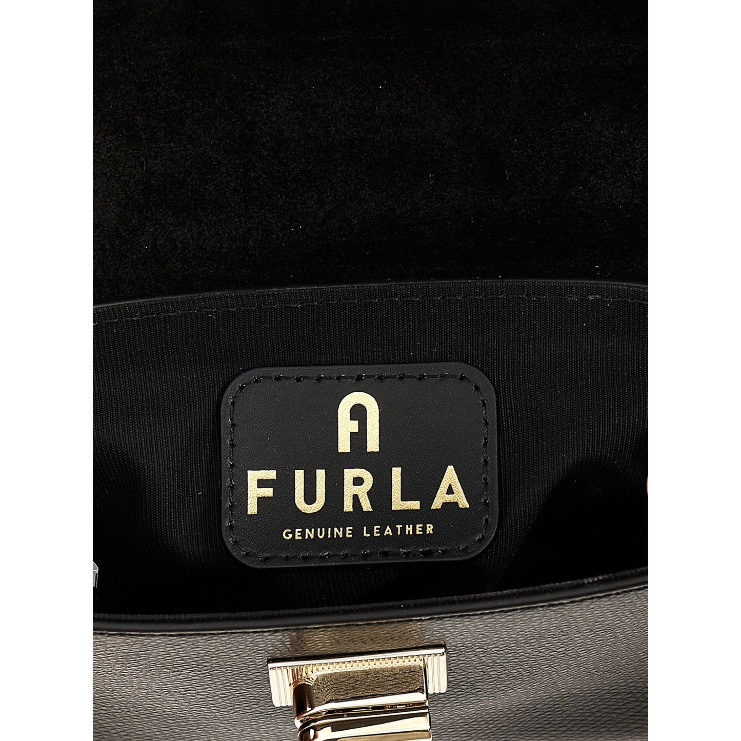 Furla Black Leather Crossbody Bag
