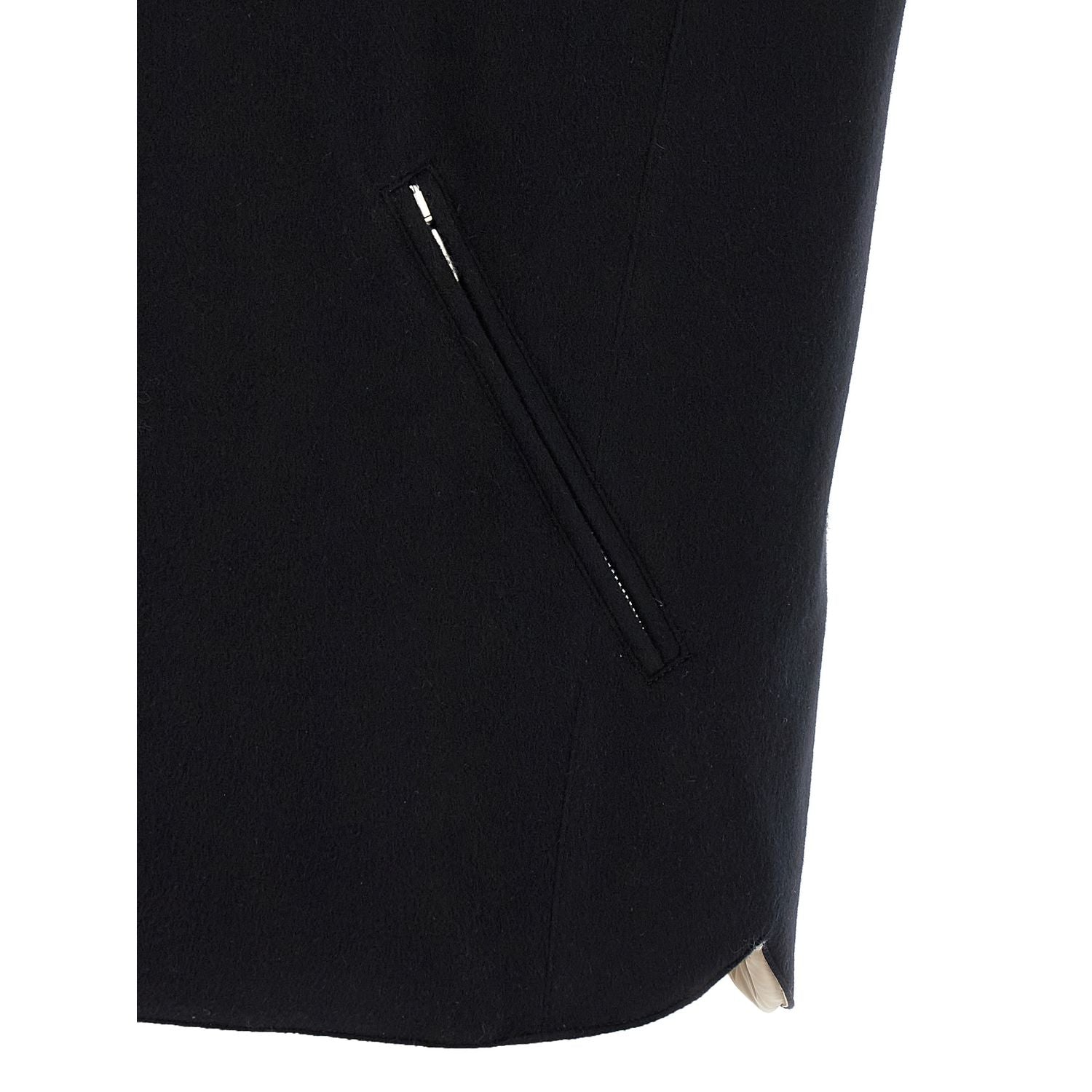 Brunello Cucinelli Black Wool Sleeveless Jacket