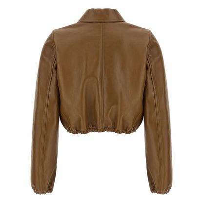 Gucci Beige Lamb Leather Leather Jacket