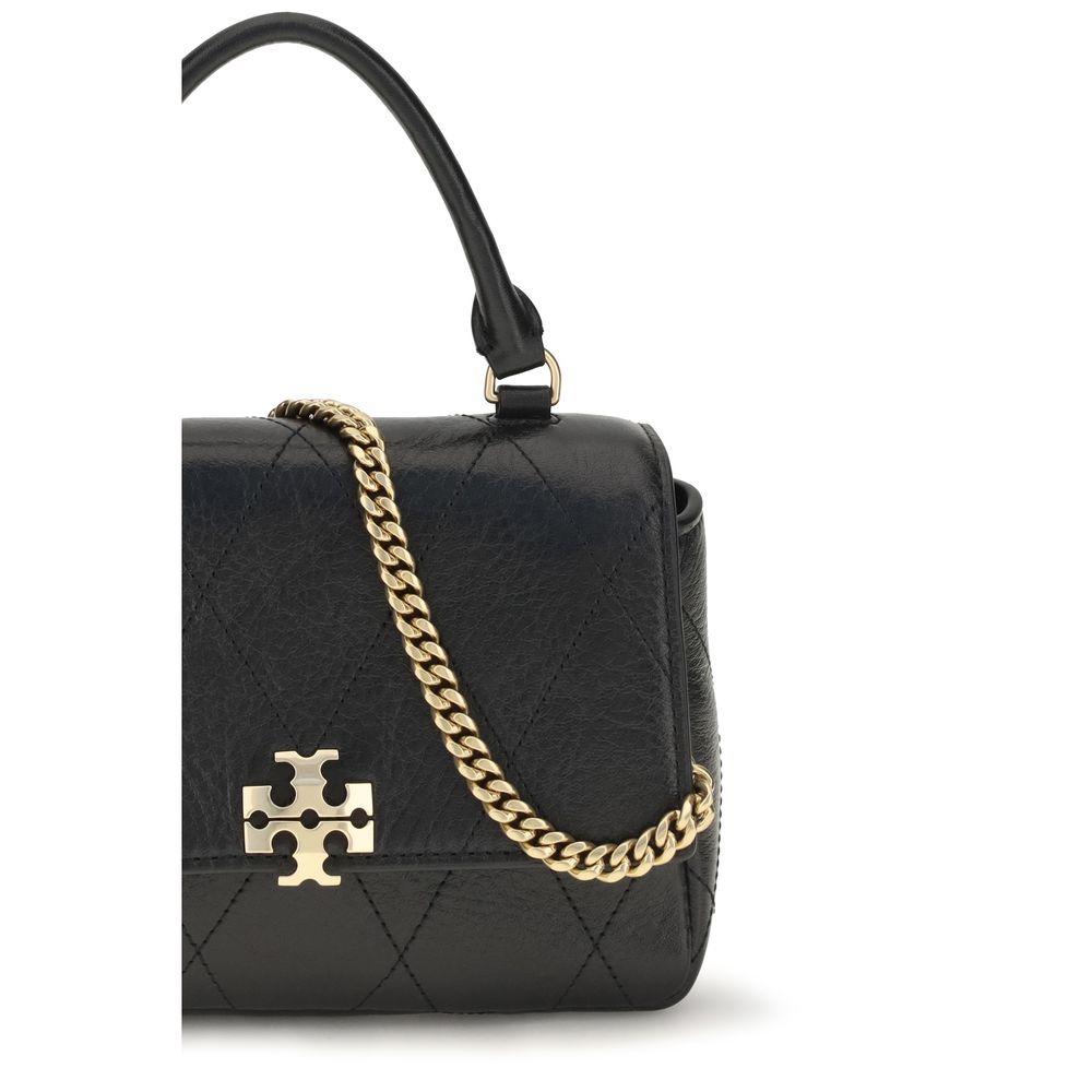 Tory Burch Black Calf Leather Bos Taurus Handbag