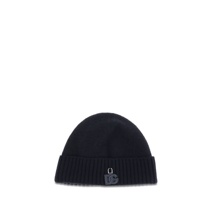 Dolce & Gabbana Black Wool Oves Aries Beanie