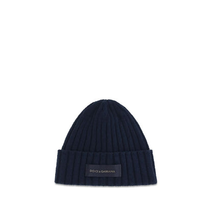 Dolce & Gabbana Blue Wool Oves Aries Beanie
