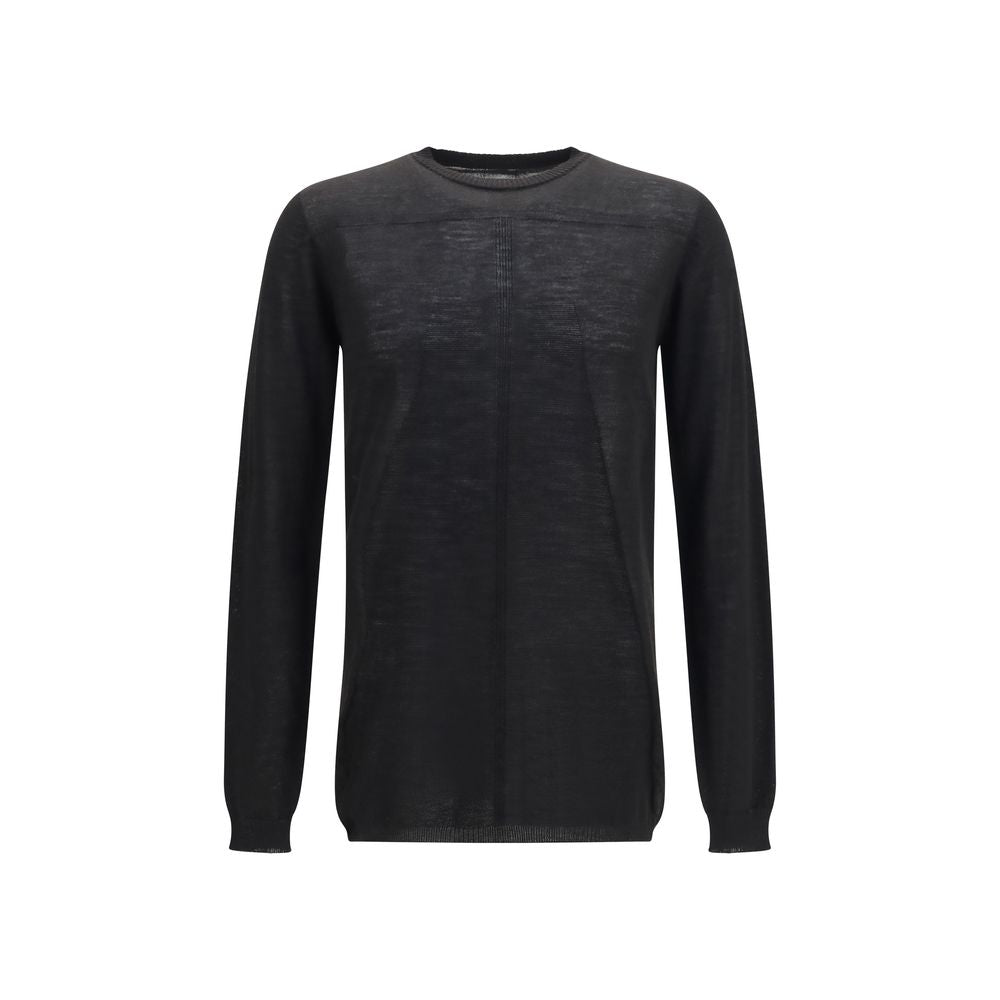 Rick Owens Black Wool Oves Aries Sweatshirt