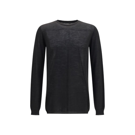 Rick Owens Black Wool Oves Aries Sweatshirt
