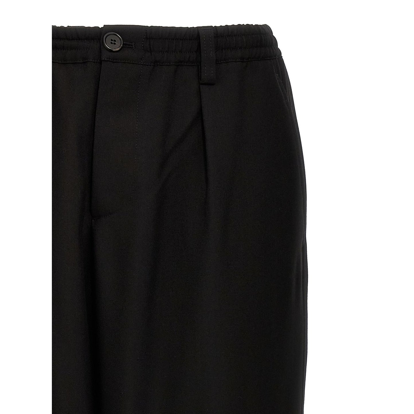 Marni Black Virgin Wool Cropped Pants