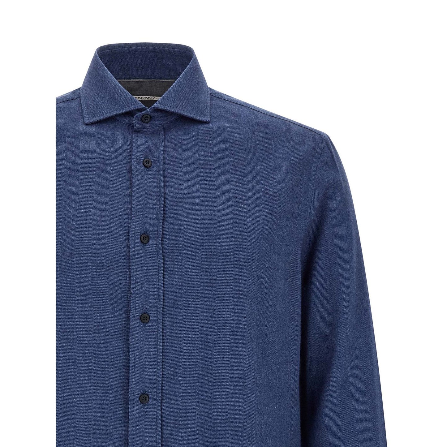 Brunello Cucinelli Blue Cotton Blouse