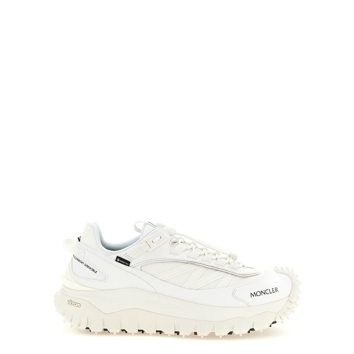 Moncler White Leather Athletic Sneakers