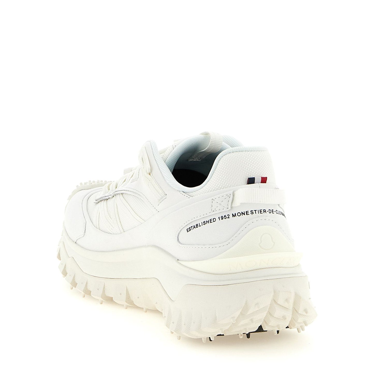 Moncler White Leather Athletic Sneakers