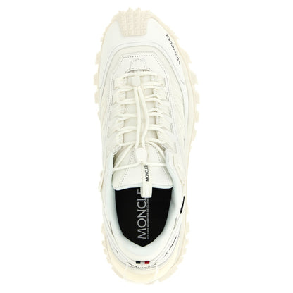 Moncler White Leather Athletic Sneakers