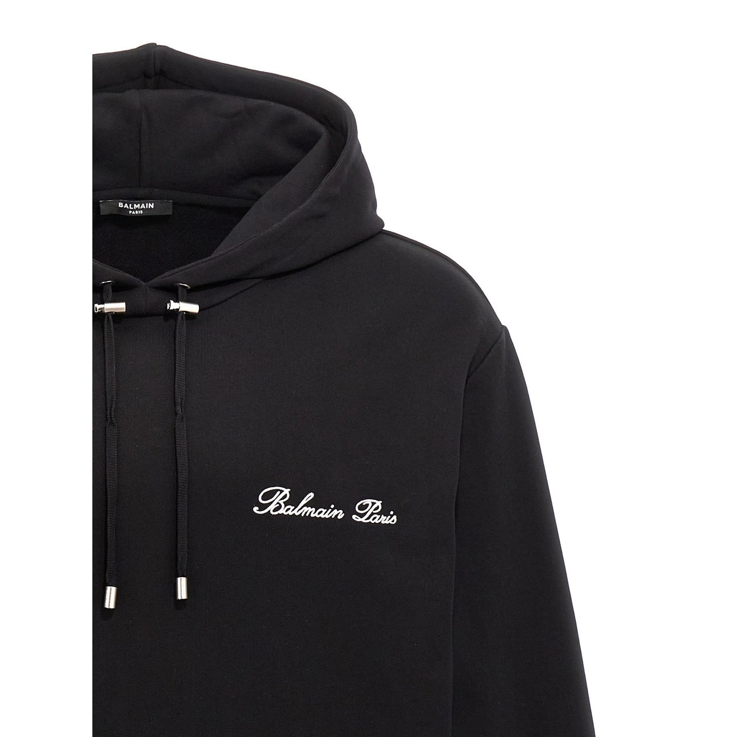 Balmain Black Cotton Sweatshirt