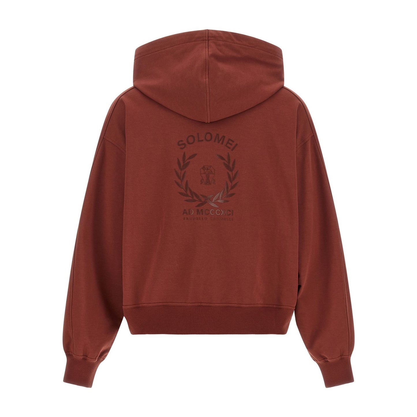 Brunello Cucinelli Bordeaux Cotton Sweatshirt