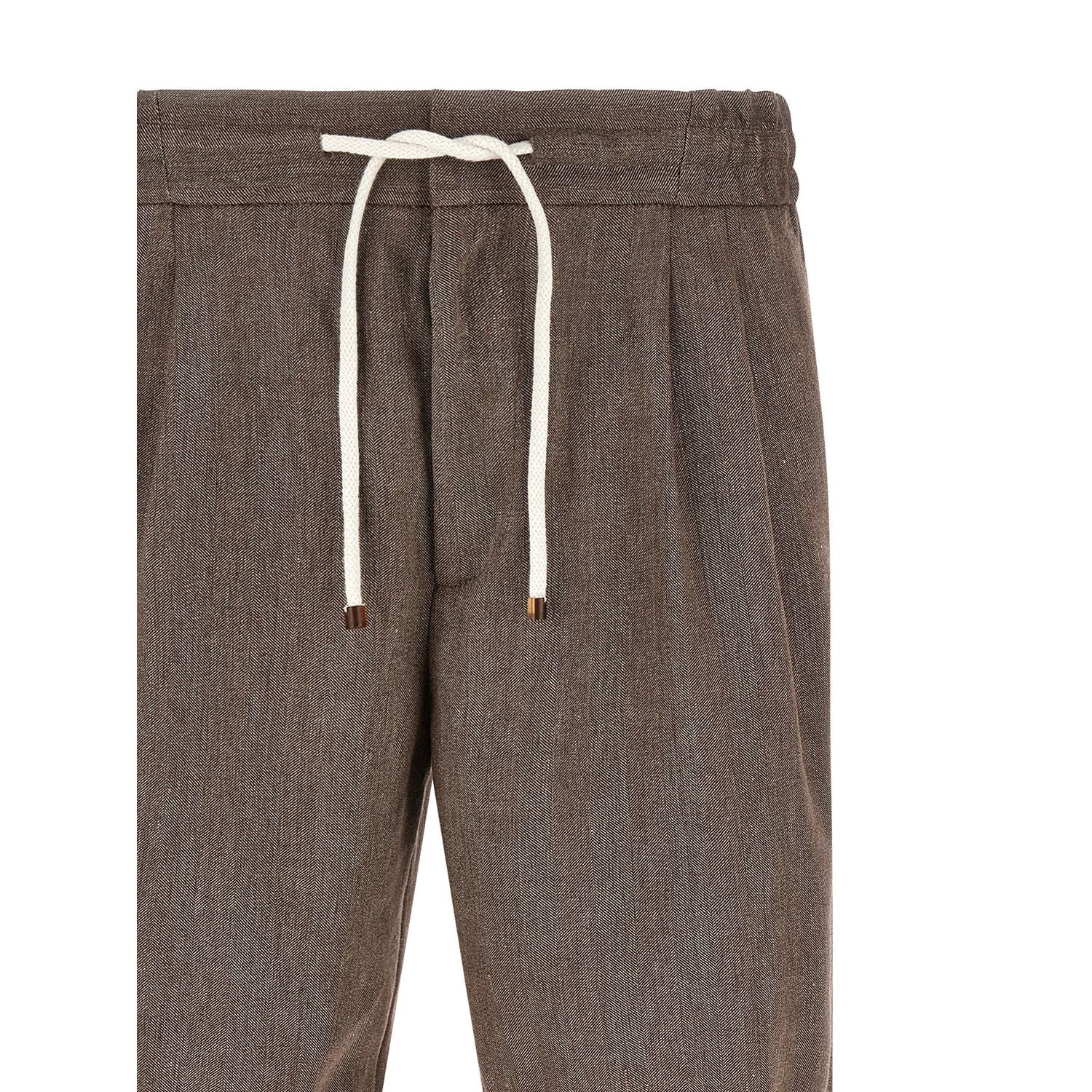 Brunello Cucinelli Brown Linen Bermuda Shorts