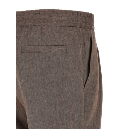 Brunello Cucinelli Brown Linen Bermuda Shorts