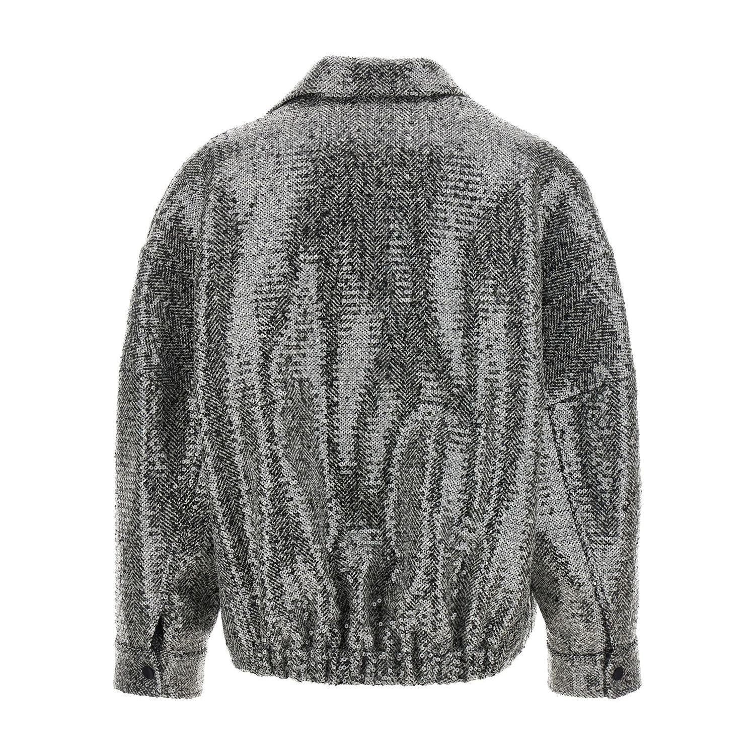 PINKO Silver Polyester Bomber