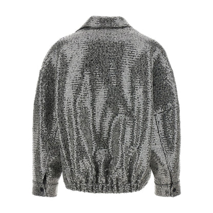 PINKO Silver Polyester Bomber