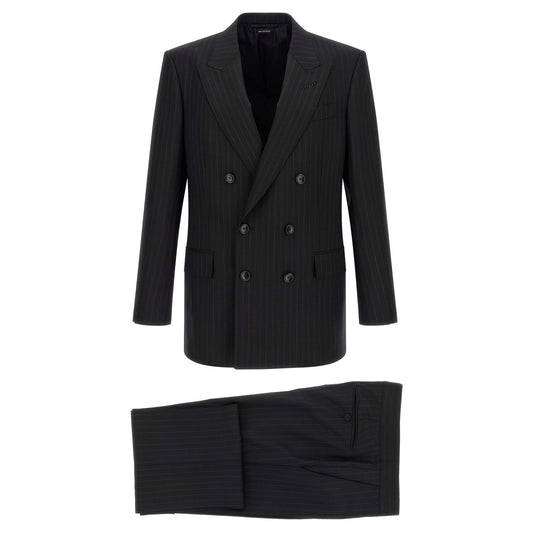 Tom Ford Black Wool Two-Piece Suit