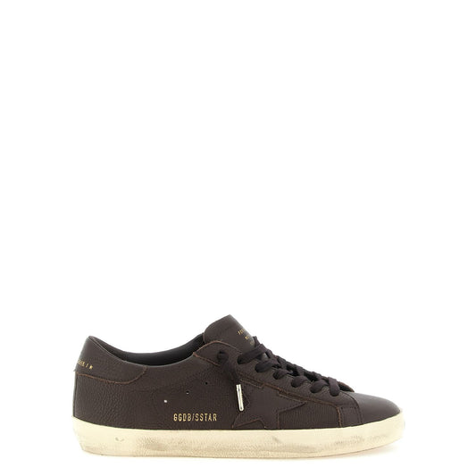 Golden Goose Brown Cowhide Low Top Sneakers