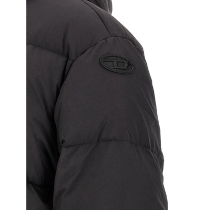 Diesel Black Polyamide Full-Length Jacket