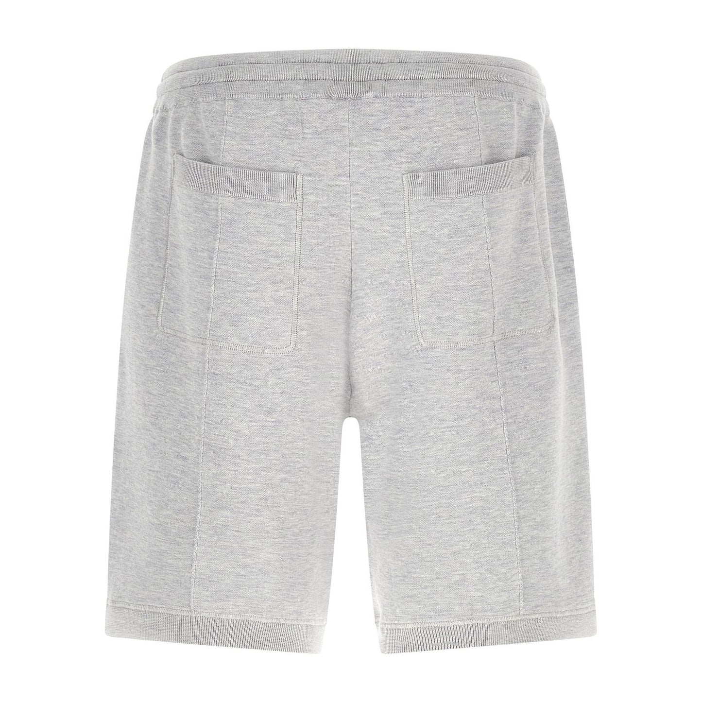 Brunello Cucinelli Gray Silk Bermuda Shorts