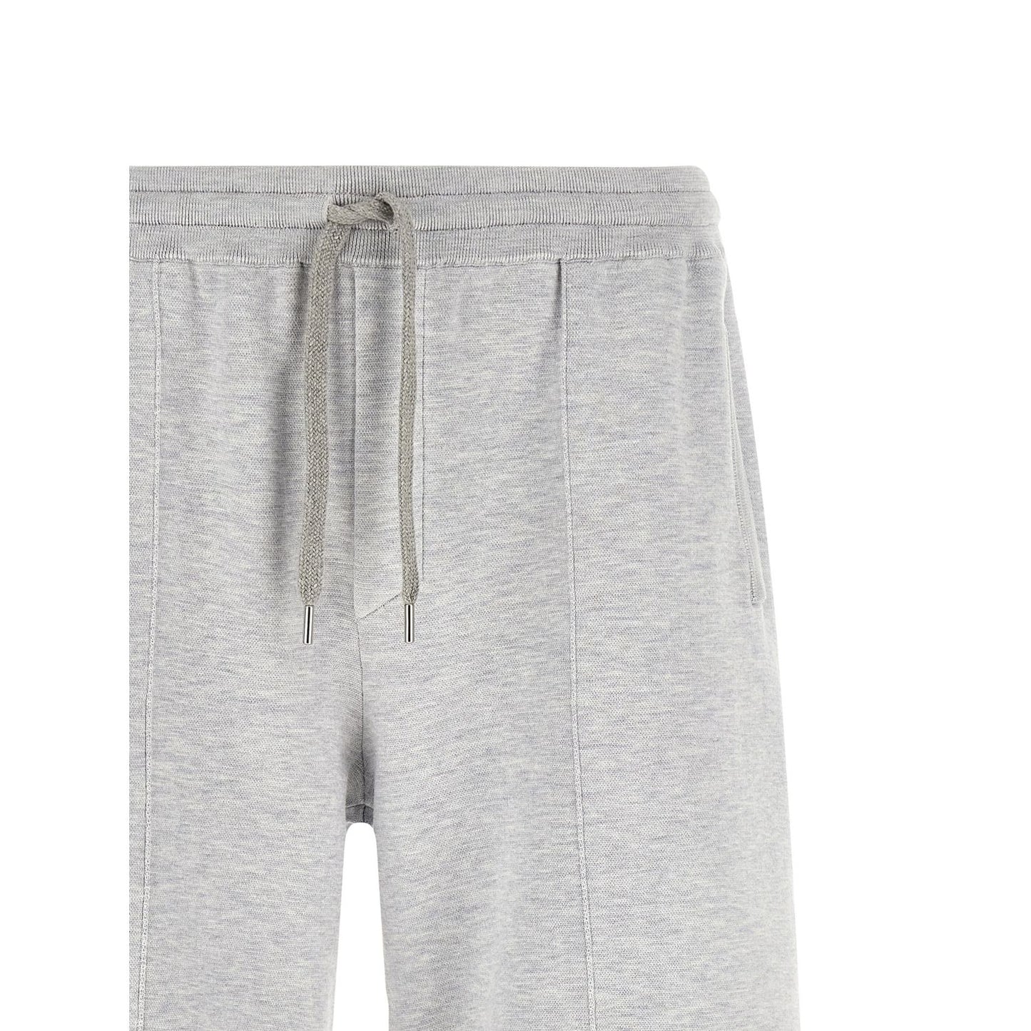 Brunello Cucinelli Gray Silk Bermuda Shorts