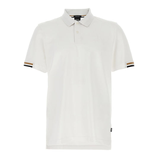 Hugo Boss White Cotton Polo Shirt